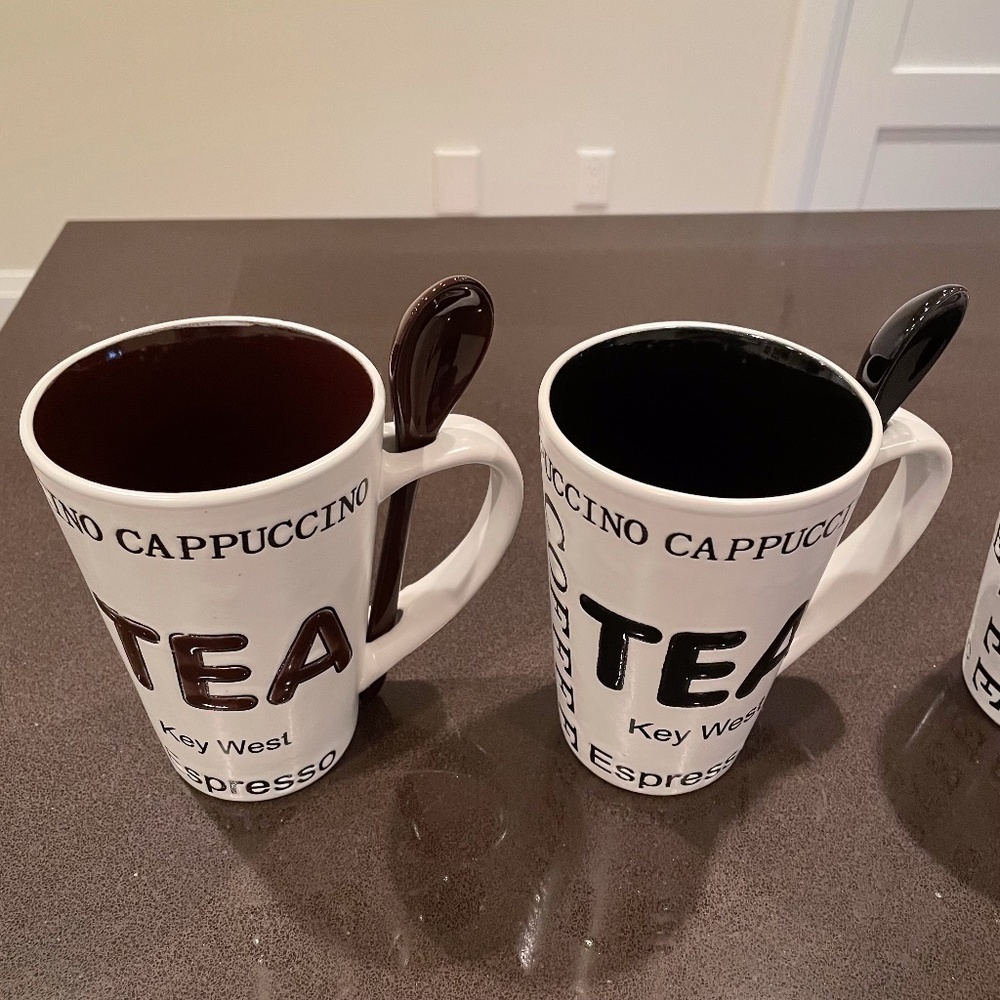Coffee Mugs with Spoons